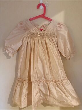 Bonpoint Champagne Cream Taffeta Formal Dress